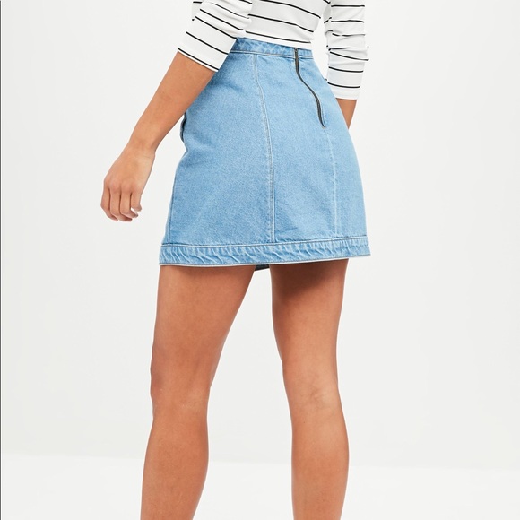 missguided petite blue double layer denim skirt - Picture 3 of 3